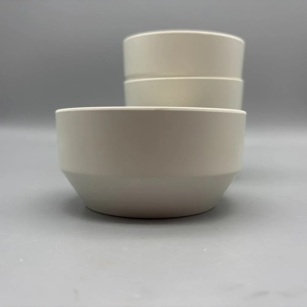 West Elm Aaron Probyn Melamine Neutral Beige Cereal Salad Soup Bowls Set of 4